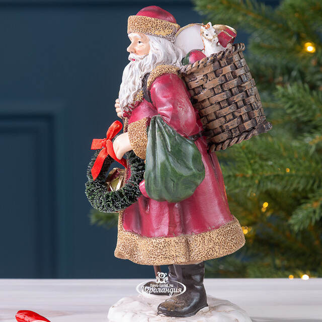 Декоративная фигурка Дед Мороз с посохом - Christmas Fairyland 20 см Winter Deco