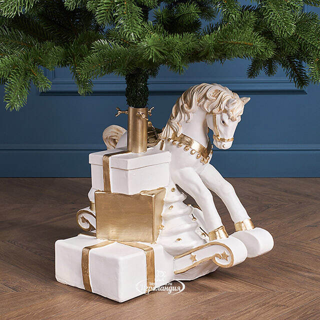 Подставка для елки Лошадка-Качалка с подарками - Enchantmas 47*40 см, диаметр ствола до 3.8 см Winter Deco