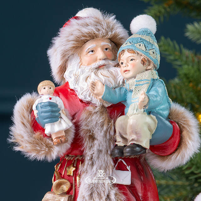 Фигурка Дед Мороз с Каем и Гердой - Merry Christmas 23 см Winter Deco