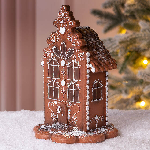 Пряничный Домик с подсветкой Ginger Wonders 20 см Winter Deco