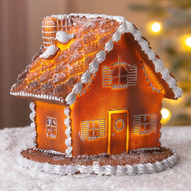 Пряничный Домик с подсветкой Ginger Wonders 13 см Winter Deco