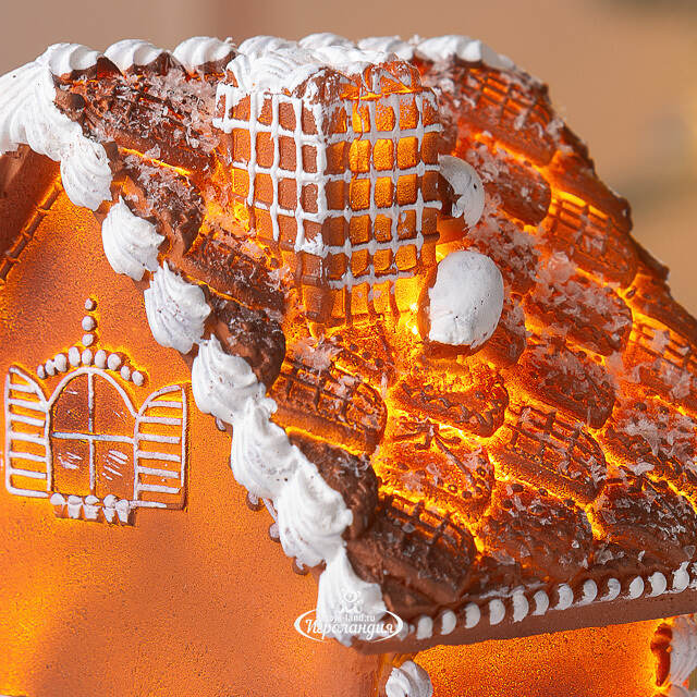 Пряничный Домик с подсветкой Ginger Wonders 13 см Winter Deco
