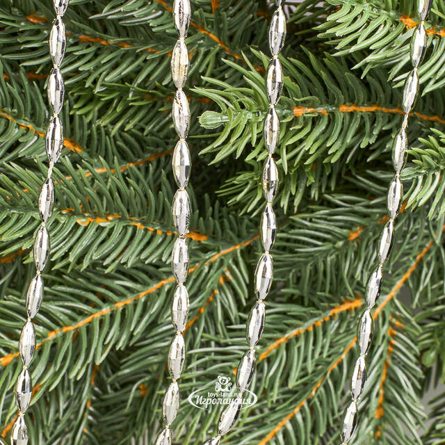 Бусы на елку Radiance 270 см серебряные, пластиковые Winter Deco