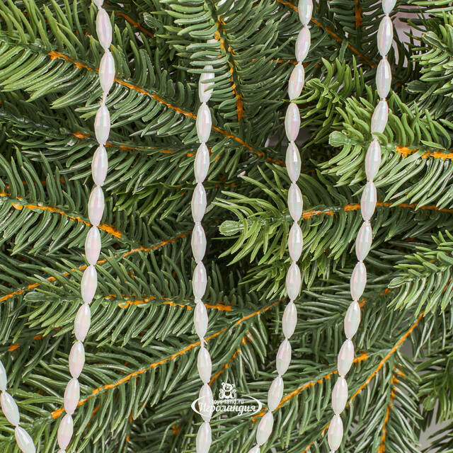 Бусы на елку Radiance 270 см белые, пластиковые Winter Deco