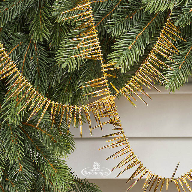 Бусы на елку Vintage Fringe - Gold 270 см, пластиковые Winter Deco