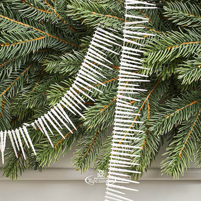 Бусы на елку Vintage Fringe - White 270 см, пластиковые Winter Deco