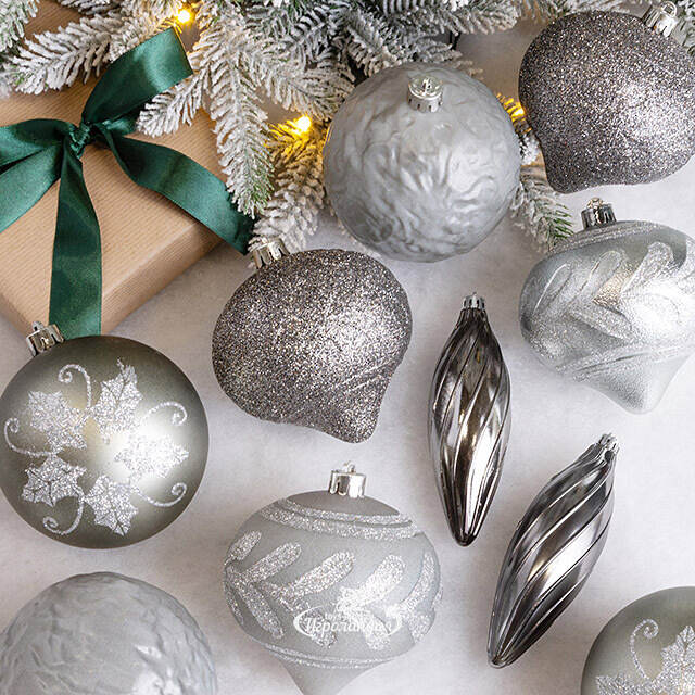 Елочные игрушки Chateau Collections - Quartz Charm 10 см, 10 шт, пластик Winter Deco