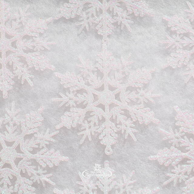 Елочная игрушка Снежинка Symphony 10 см перламутрово-белая, 12 шт Winter Deco