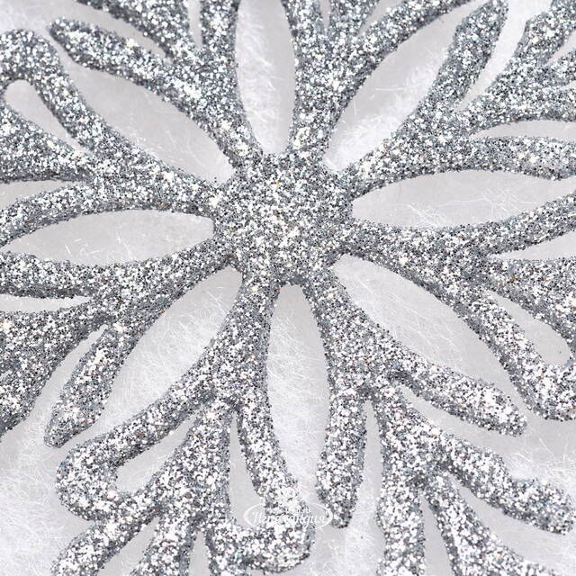 Елочная игрушка Снежинка - Silver Celebration 10 см, 12 шт Winter Deco