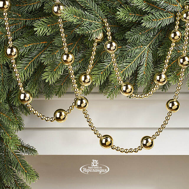 Бусы на елку Alverston - Gold 160 см, пластик Winter Deco