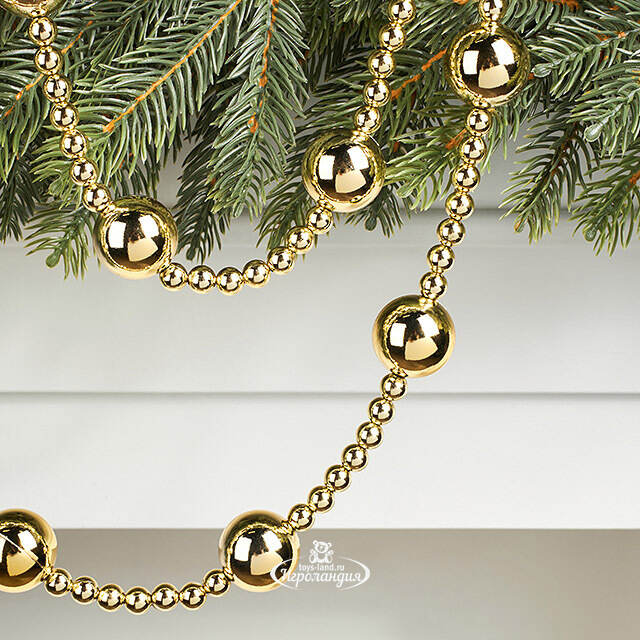 Бусы на елку Alverston - Gold 160 см, пластик Winter Deco