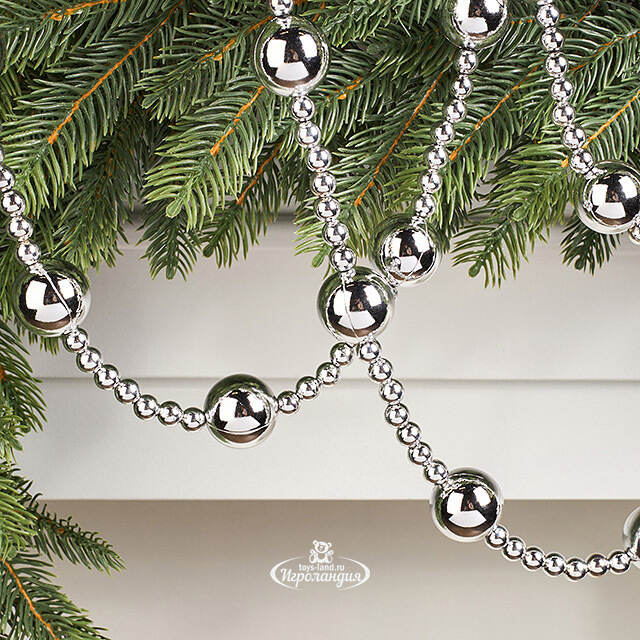Бусы на елку Alverston - Silver 160 см, пластик Winter Deco