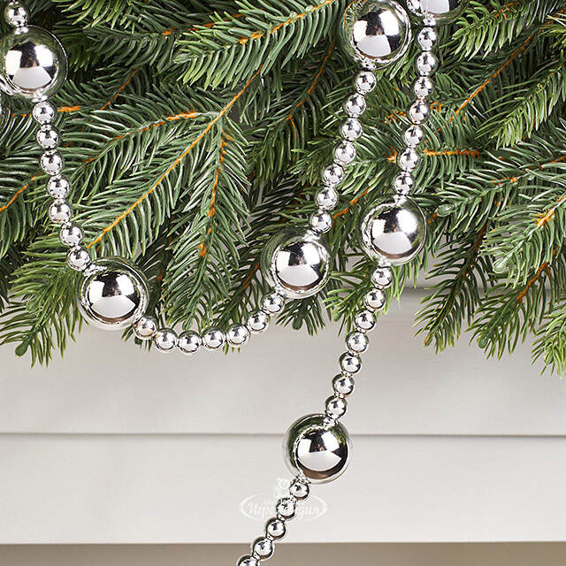 Бусы на елку Alverston - Silver 160 см, пластик Winter Deco