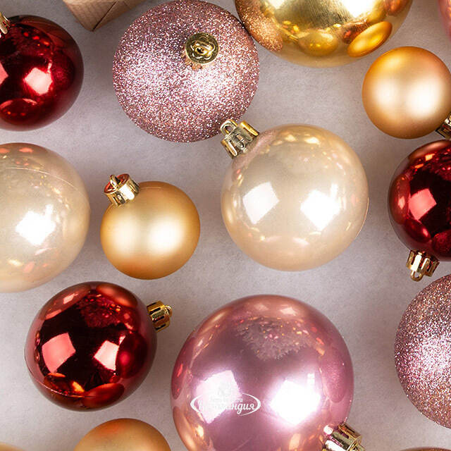 Большой набор елочных шаров Westbury - Королевский Сатин 4-8 см, 100 шт, пластик Winter Deco