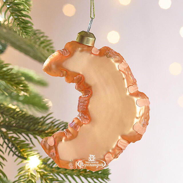 Елочная игрушка Круассан - Parisian Style 11 см, стекло Winter Deco