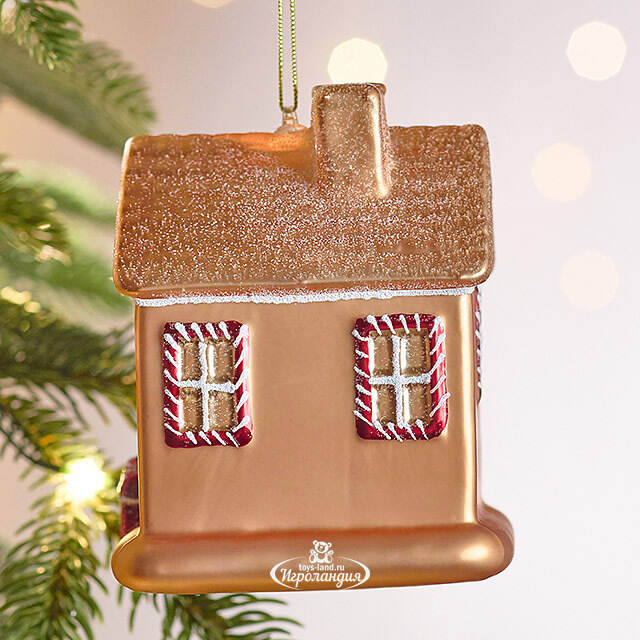 Елочная игрушка Домик - Frosted Manor 10 см, стекло Winter Deco