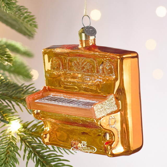Елочная игрушка Фортепиано 10 см, стекло Winter Deco