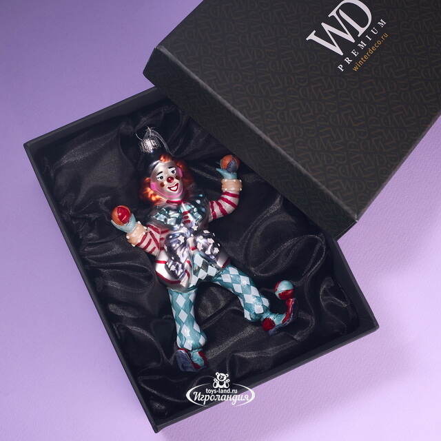 Елочная игрушка Клоун - Circus Roncalli 14 см, стекло Winter Deco