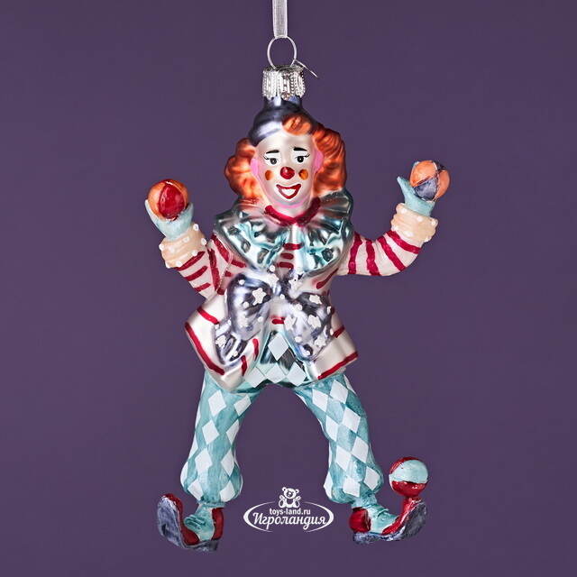 Елочная игрушка Клоун - Circus Roncalli 14 см, стекло Winter Deco