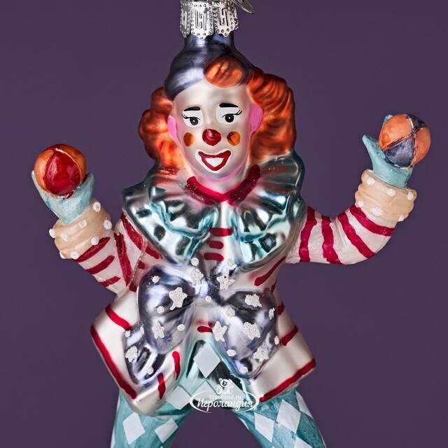 Елочная игрушка Клоун - Circus Roncalli 14 см, стекло Winter Deco