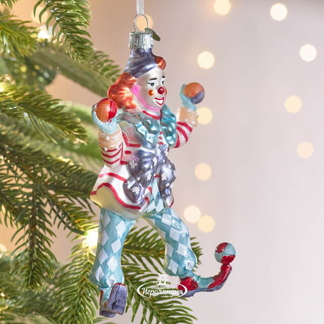 Елочная игрушка Клоун - Circus Roncalli 14 см, стекло Winter Deco
