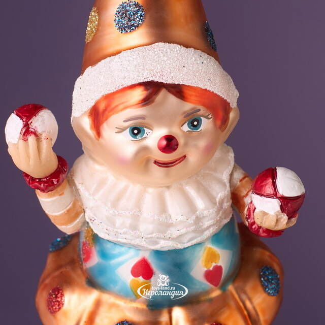 Елочные игрушки Клоуны Марсо - Circus Roncalli 17 см, 2 шт, стекло Winter Deco