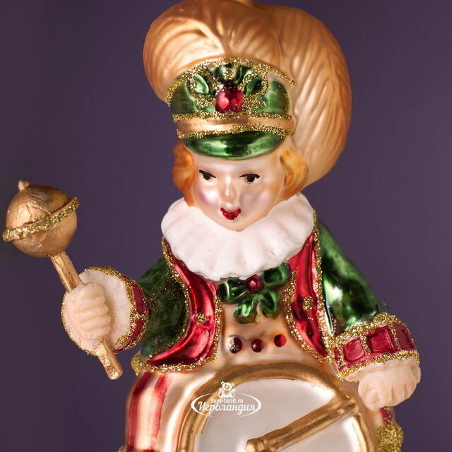 Стеклянные елочные игрушки Дуэт Барабанщиков - Circus Roncalli 10 см, 2 шт, стекло Winter Deco