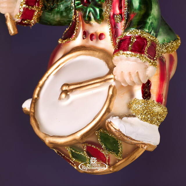 Стеклянные елочные игрушки Дуэт Барабанщиков - Circus Roncalli 10 см, 2 шт, стекло Winter Deco