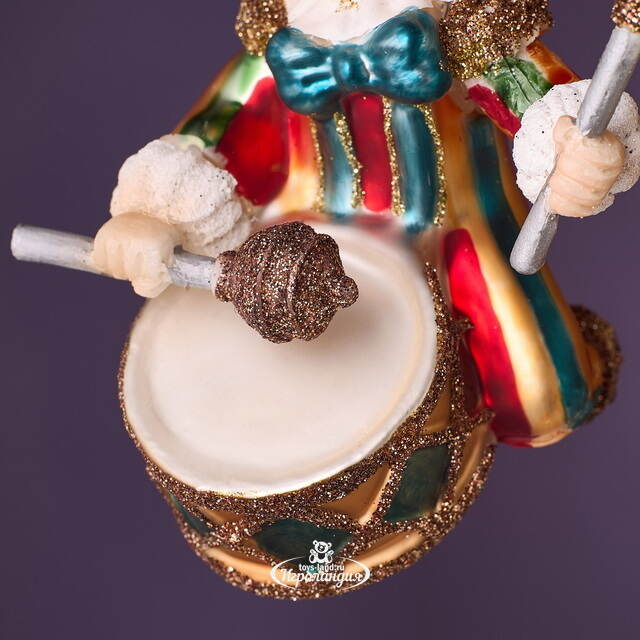 Стеклянные елочные игрушки Дуэт Барабанщиков - Circus Roncalli 10 см, 2 шт, стекло Winter Deco