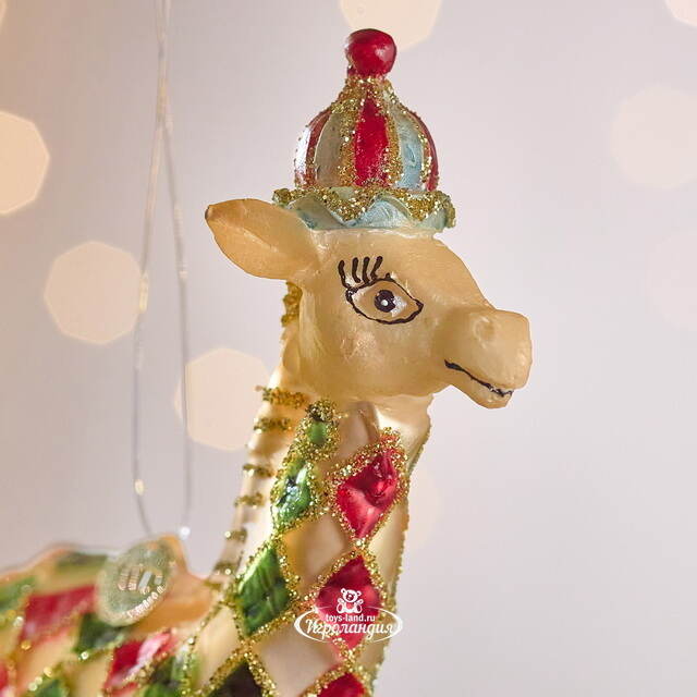 Елочная игрушка Жираф Тонги - Circus Roncalli 12 см, стекло Winter Deco