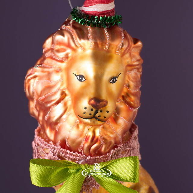 Елочные игрушки Лев и Слон - Circus Roncalli 12 см, 2 шт, стекло Winter Deco