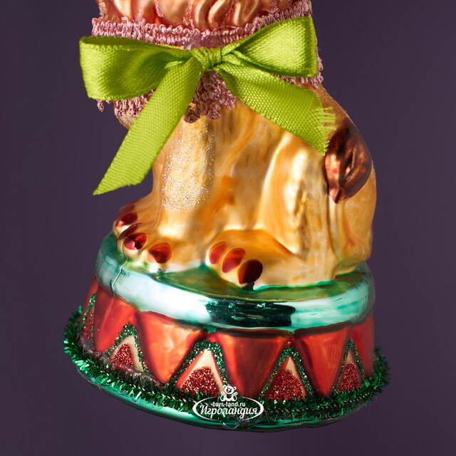 Елочные игрушки Лев и Слон - Circus Roncalli 12 см, 2 шт, стекло Winter Deco