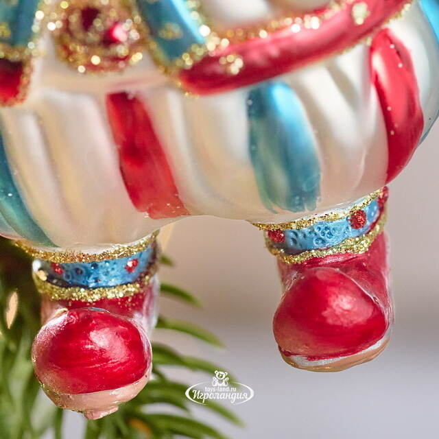 Елочная игрушка Клоун с Леденцом - Circus Roncalli 12 см, стекло Winter Deco