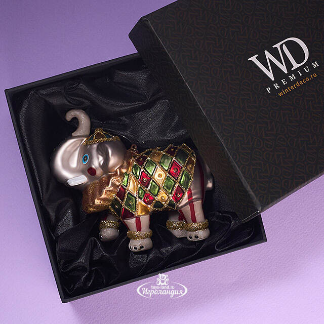 Елочная игрушка Слоник Тото - Circus Roncalli 11 см, стекло Winter Deco