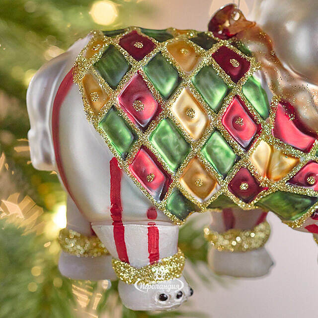 Елочная игрушка Слоник Тото - Circus Roncalli 11 см, стекло Winter Deco