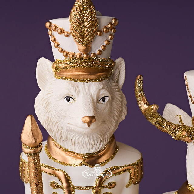 Елочные игрушки Звери Щелкунчики 18 см, 3 шт, стекло Winter Deco