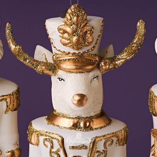 Елочные игрушки Звери Щелкунчики 18 см, 3 шт, стекло Winter Deco