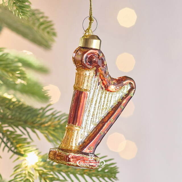 Елочная игрушка Арфа - Клаудио Монтеверди 9 см Winter Deco