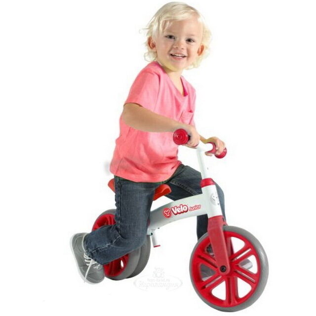 Беговел для малышей Yvolution Velo Junior, колеса 9", бело-красный YVolution