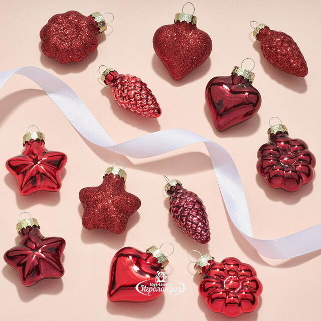 Елочные игрушки Гранатовый Коктейль, 12 шт, стекло Winter Deco