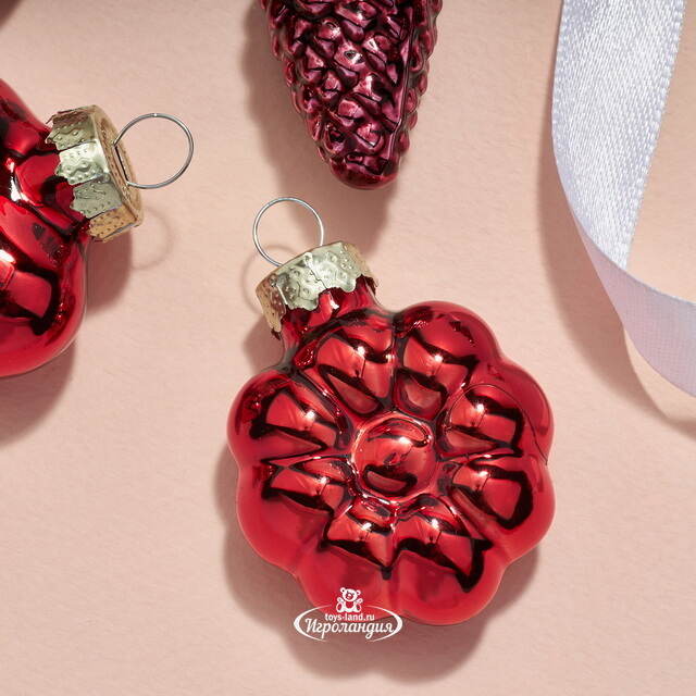 Елочные игрушки Гранатовый Коктейль, 12 шт, стекло Winter Deco