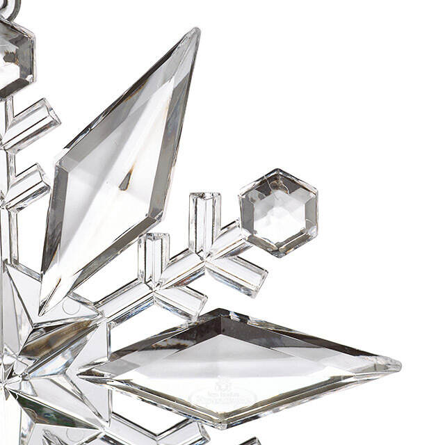 Елочная игрушка Снежинка - Savolle Crystal 12 см, подвеска Koopman
