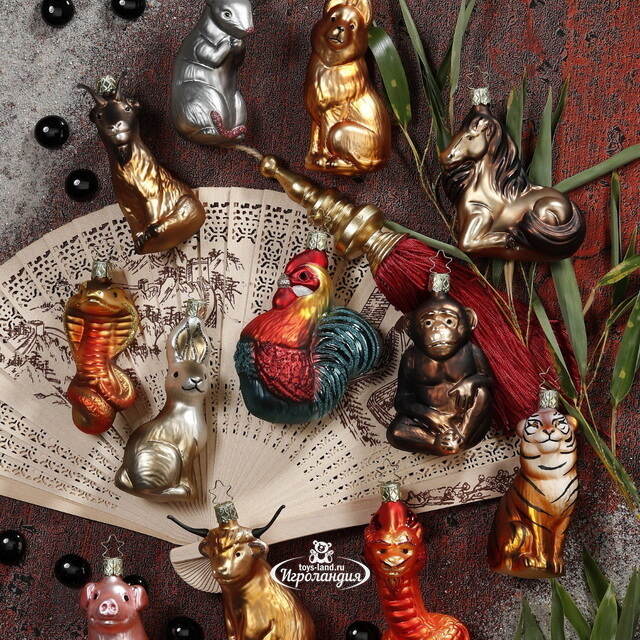 Стеклянная елочная игрушка Заяц Руфус 12 см Inge Glas