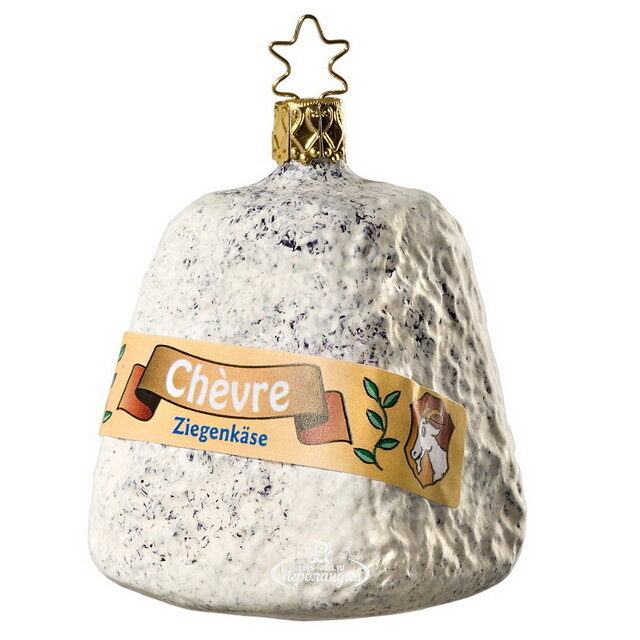 Стеклянная елочная игрушка Сыр - French Chevre Goat 9 см, подвеска Inge Glas