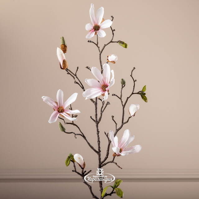 Ветка Магнолии Patricia 75 см розовая Edelman