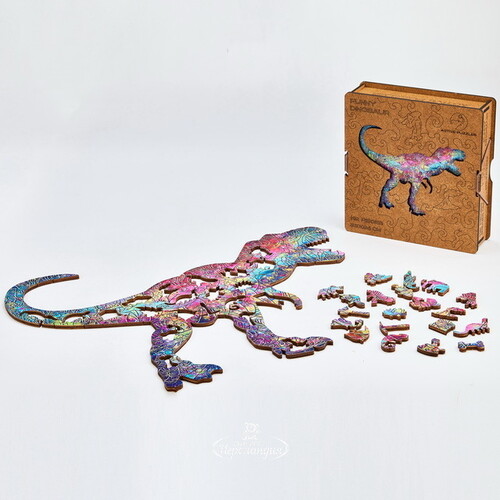 Деревянный пазл Забавный динозавр 33*26 см, 112 элементов Active Puzzles
