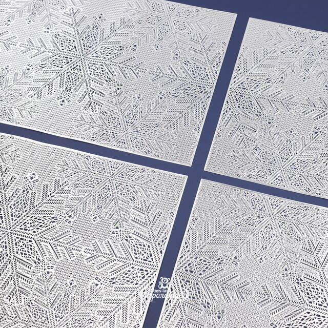 Набор сервировочных салфеток Бонифас 45*30 см серебряный, 4 шт Koopman