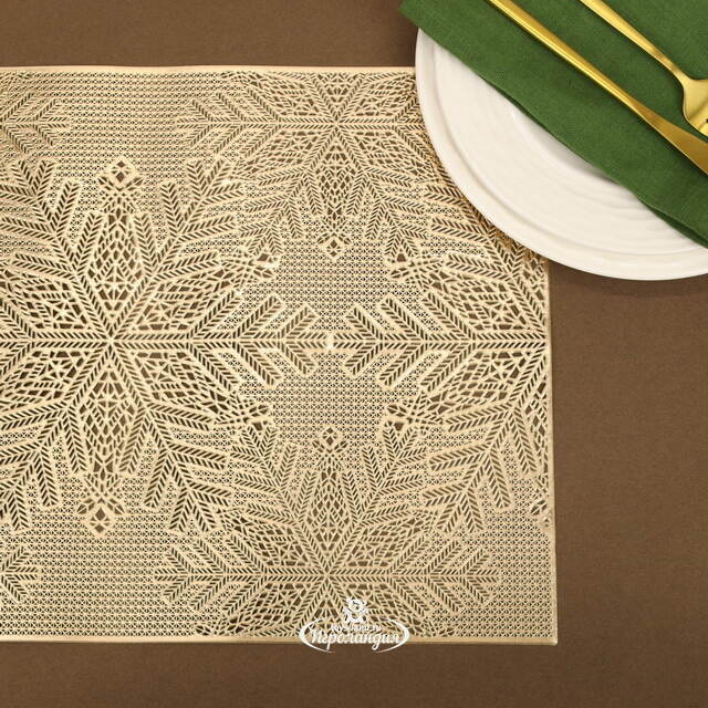 Набор сервировочных салфеток Бонифас 45*30 см золотой, 4 шт Koopman