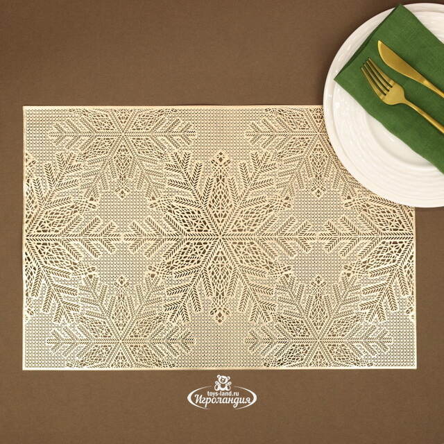 Набор сервировочных салфеток Бонифас 45*30 см золотой, 4 шт Koopman