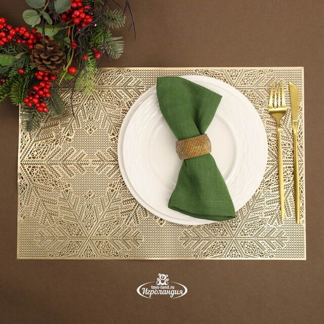 Набор сервировочных салфеток Бонифас 45*30 см золотой, 4 шт Koopman